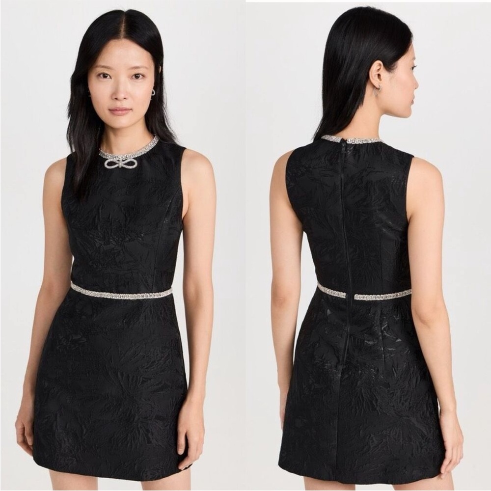 Alice + Olivia Ellis Embell Crew Mini Dress
